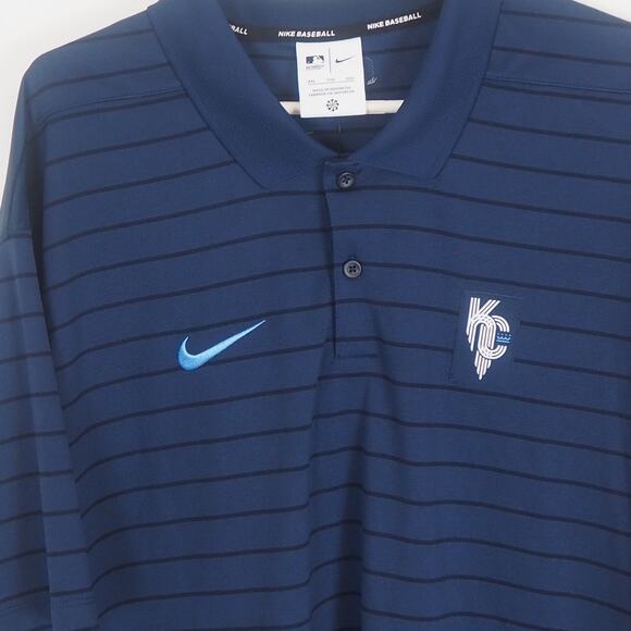 NWT Kansas City Royals Nike Dri Fit City Connect Polo‎ Shirt Mens Size XXL - Picture 2 of 11